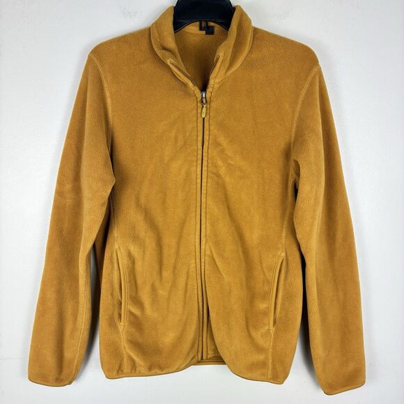 Uniqlo Womens Full Zip Jacket Fleece Mustard Sz Small Cozy Outdoor Wear - Picture 9 of 9